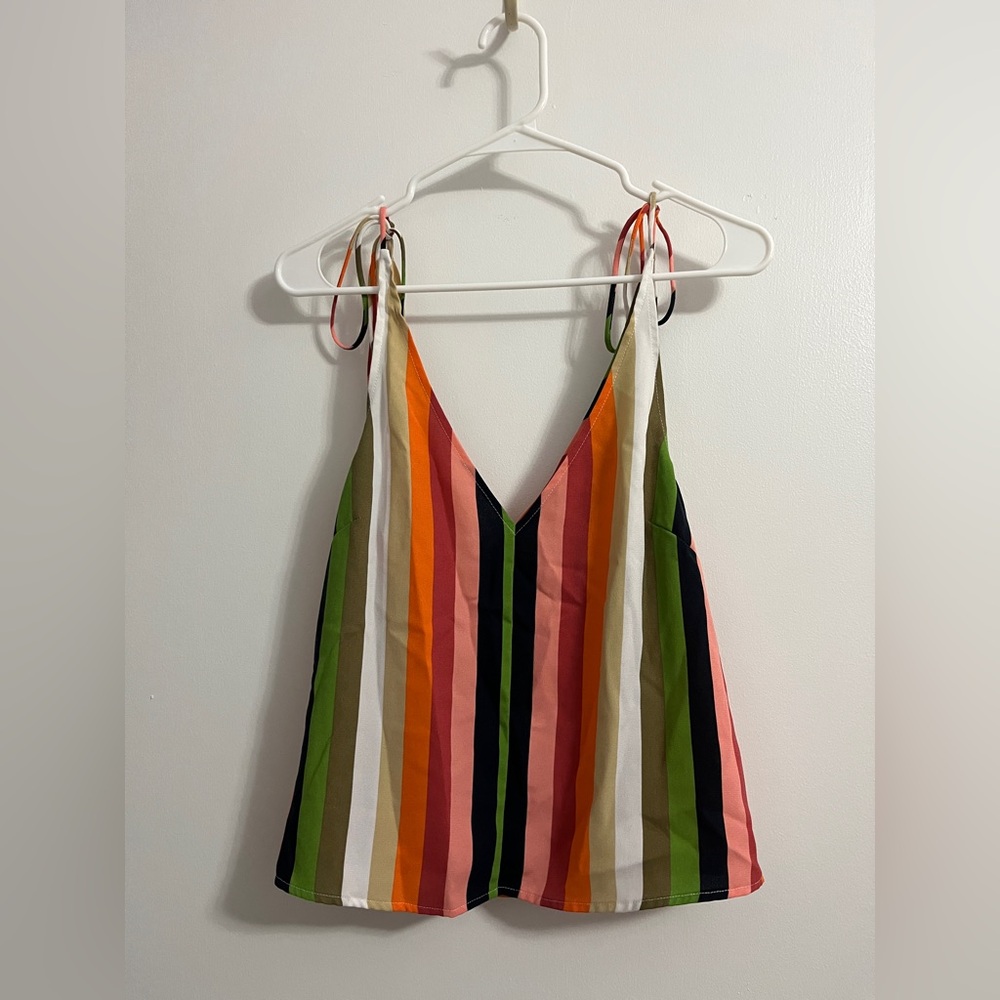 Gianni Bini Tie Up Striped blouse